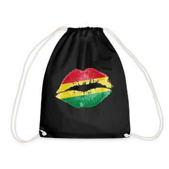 Kiss (Bolivia) - Drawstring Bag - black - Front