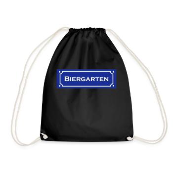 Biergarten 1 - Turnbeutel - Schwarz - Vorne