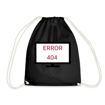 Computer Error 404 - Drawstring Bag - black - Front