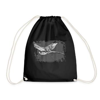Bird - Drawstring Bag - black - Front