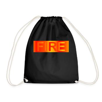 Fire / fire - Drawstring Bag - black - Front