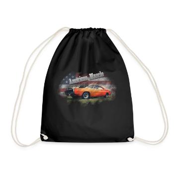 American muscle - Drawstring Bag - black - Front