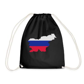 Slovenia - Drawstring Bag - black - Front