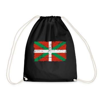 Baskenland Flagge - Fahne - Euskadi - Turnbeutel - Schwarz - Vorne