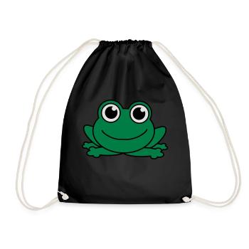 Cute Little Frog Baby - Drawstring Bag - black - Front