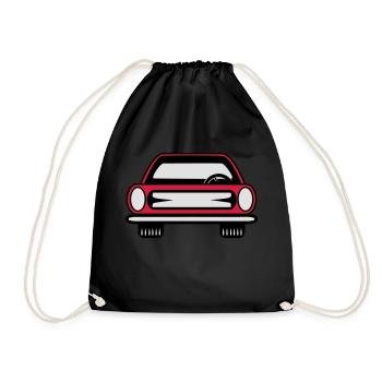 Car car grill car - Drawstring Bag - black - Front