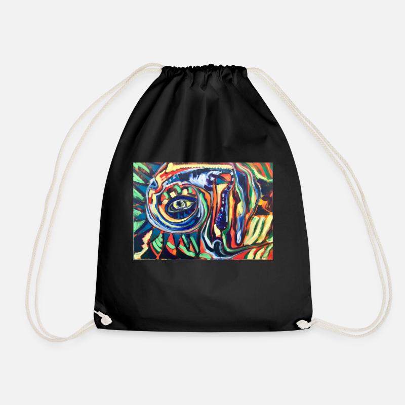 the eyes of ra - Drawstring Bag - black