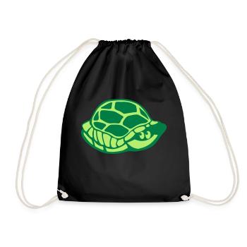 tortue carapace animal 2805 - Sac de sport léger - noir - Devant