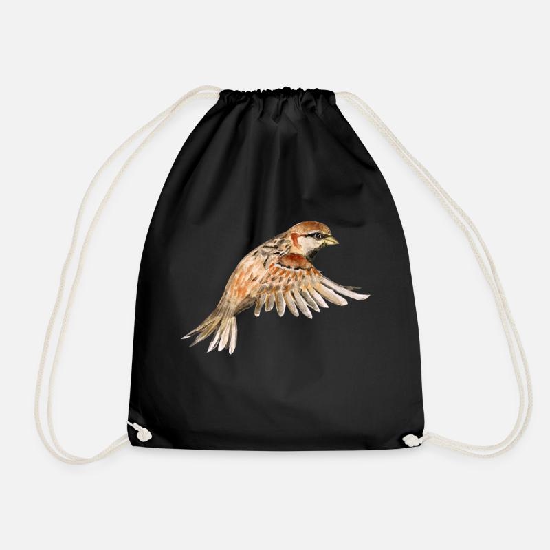 Fliegender Spatz - Turnbeutel - Schwarz