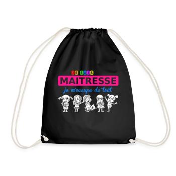 je suis maitresse - Drawstring Bag - black - Front