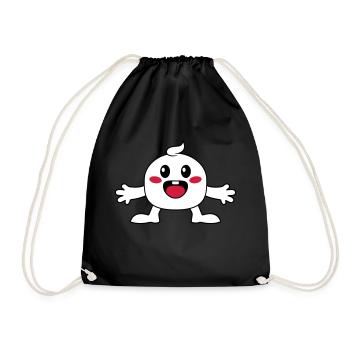 Little cute little girl - Drawstring Bag - black - Front