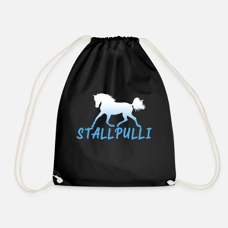 Stallpulli Pferd Reiten Reitstall Reiterhof Stall - Turnbeutel - Schwarz