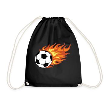 Soccer Flame - Drawstring Bag - black - Front