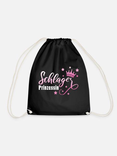 Schlagerprinzessin Schlagerfan Schlager Geschenk - Turnbeutel - Schwarz