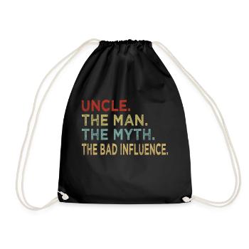 Uncle - The Man - The Myth - The Bad Influence - Sac de sport léger - noir - Devant