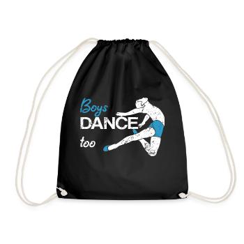 Boys Dance Too Ballet Teacher Student Dancer - Drawstring Bag - black - Front