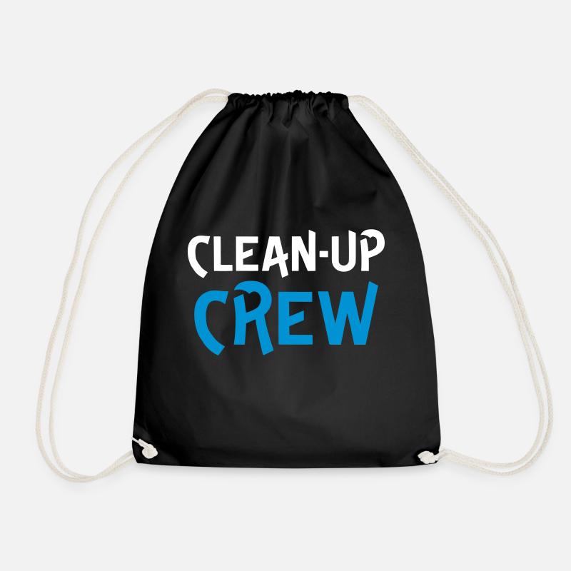 Clean up crew - Drawstring Bag - black