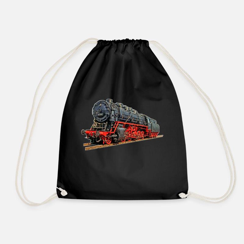 Steam locomotive 43 001 - Drawstring Bag - black