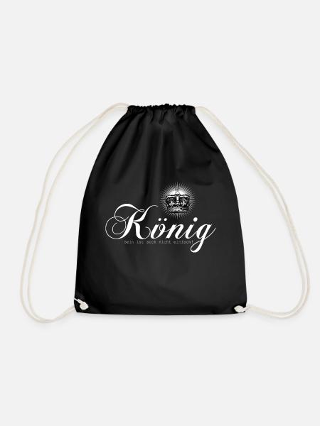 König sein - Turnbeutel - Schwarz