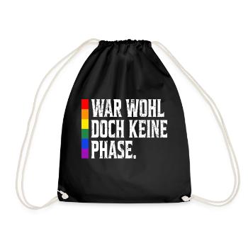 Rainbow Regenbogen Lesbe Pride LGBTQ Kleidung Mann - Turnbeutel - Schwarz - Vorne