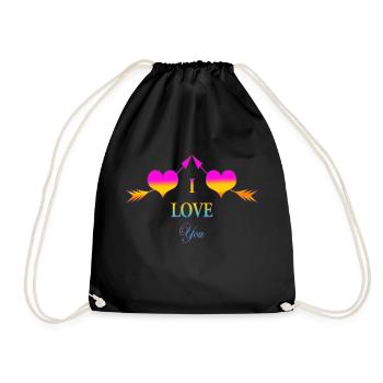 Valentine's Day Valentine's Day - Drawstring Bag - black - Front