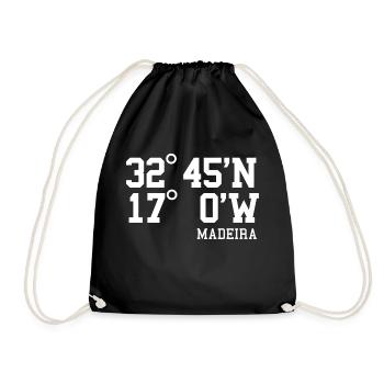 Madeira Coordonnées Île de Vacances Portugal Cadeau - Sac de sport léger - noir - Devant