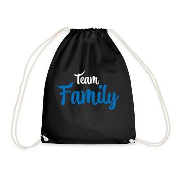 Team family - Drawstring Bag - black - Front