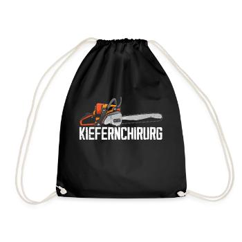Kiefernchirurg Kettensäge Tischler Waldarbeiter Ge - Turnbeutel - Schwarz - Vorne