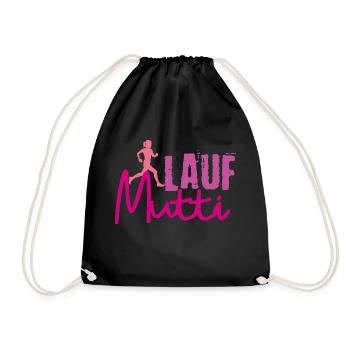 Muddy run shirt mud Matsch Laufshirt Team Mutti - Turnbeutel - Schwarz - Vorne