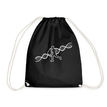 Plogging Geschenk Ploggen Müll sammeln Jogging - Turnbeutel - Schwarz - Vorne