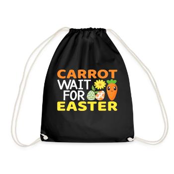 Carrot wait for Easter - Turnbeutel - Schwarz - Vorne