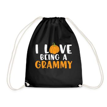 Pumpkin I Love Being Grammy - Drawstring Bag - black - Front