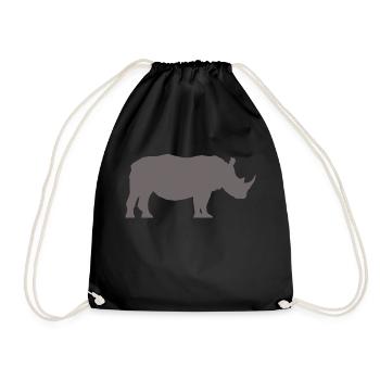 Rhino Profilgrau - Turnbeutel - Schwarz - Vorne