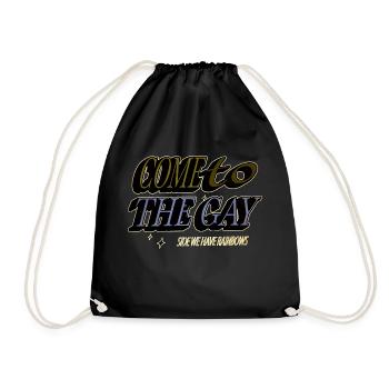 colourful sayings female boys same rights arab - Drawstring Bag - black - Front