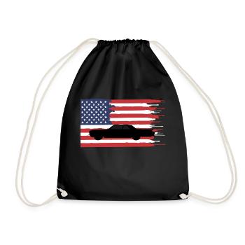American Muscle - Turnbeutel - Schwarz - Vorne