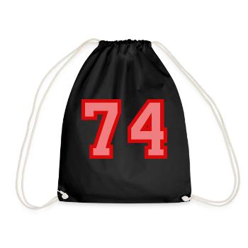 Cool Retro Retrostyle Numéro de maillot numéro de dos - Sac de sport léger - noir - Devant