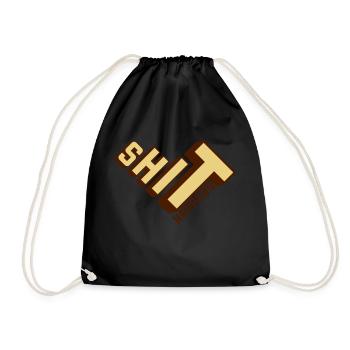 La merde arrive faire des piles - Sac de sport léger - noir - Devant