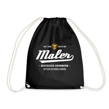 Maler Lackierer Malermeister Beruf Zunftzeichen - Turnbeutel - Schwarz - Vorne