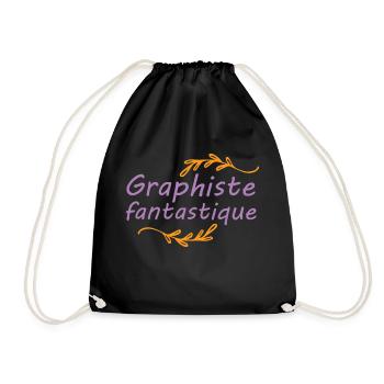 Tshirt homme Graphiste fantastique - Sac de sport léger - noir - Devant