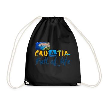 Croatie Croate Hrvatska Croatie Croates Croates Croates - Sac de sport léger - noir - Devant