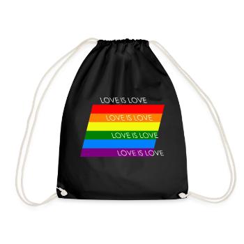 Love is Love - Turnbeutel - Schwarz - Vorne