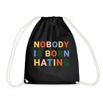 personne ne naît haïssant, en lettres colorées - Sac de sport léger - noir - Devant