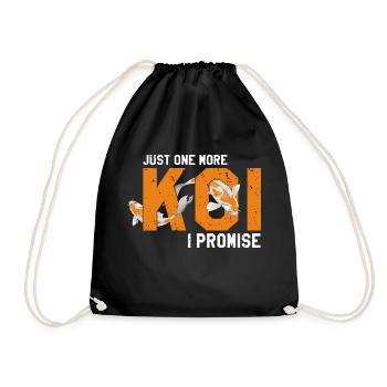 Just One More KOI I Promise Funny Vintage - Drawstring Bag - black - Front