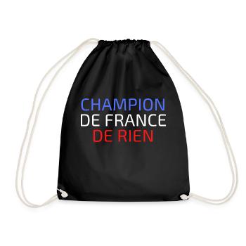 CHAMPION DE FRANCE DE RIEN - Sac de sport léger - noir - Devant