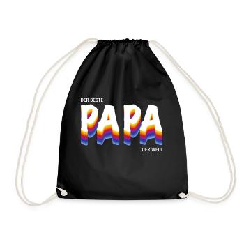 Der beste Papa der Welt - Turnbeutel - Schwarz - Vorne