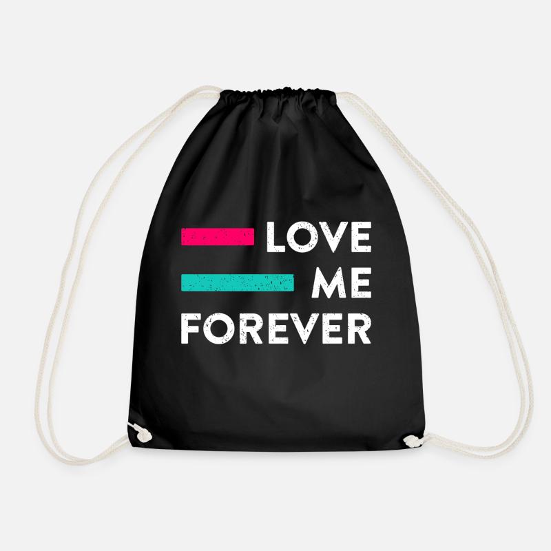 Love Me Forever - Turnbeutel - Schwarz