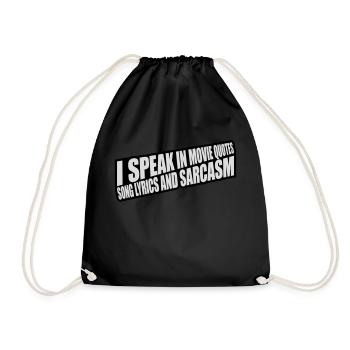 speak lyrics and sarcasm - Turnbeutel - Schwarz - Vorne