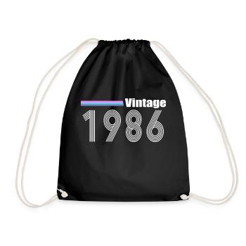 1986 - Drawstring Bag - black - Front