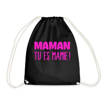 Mamie future grand mère - Sac de sport léger - noir - Devant