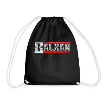 exyu balkan rock bosna croatia serbia - Drawstring Bag - black - Front